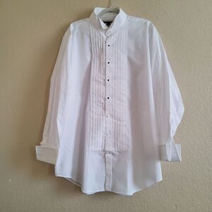 Madison Formal Pleated Tuxedo Dress Shirt – 2XL (18‑18.5, 34/35) NWOT Cufflinks